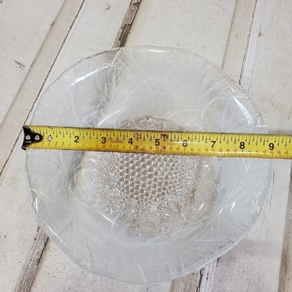 Vintage Large lettuce Cabbage leaf salad serving glass bowl 9" - Picture 3 of 11